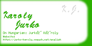 karoly jurko business card